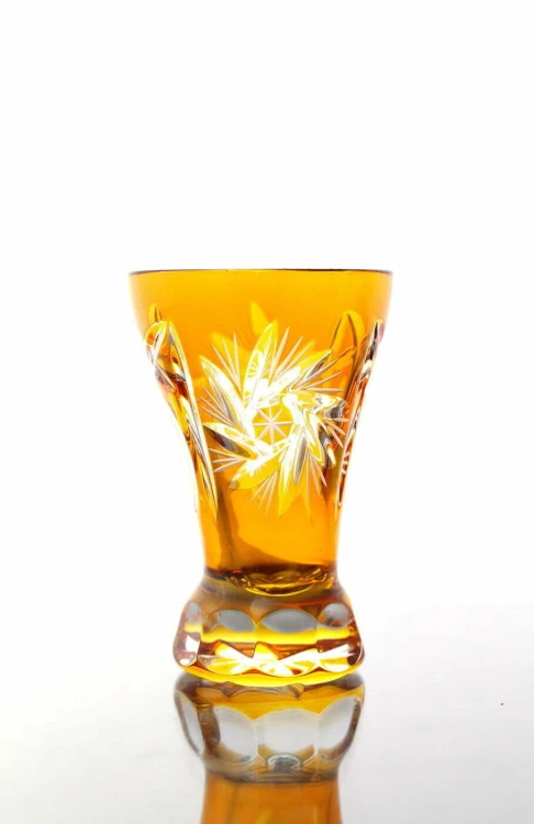 Kieliszki kryształowe do wódki 35ml 6szt Młynek szkło kolorowe MK196K