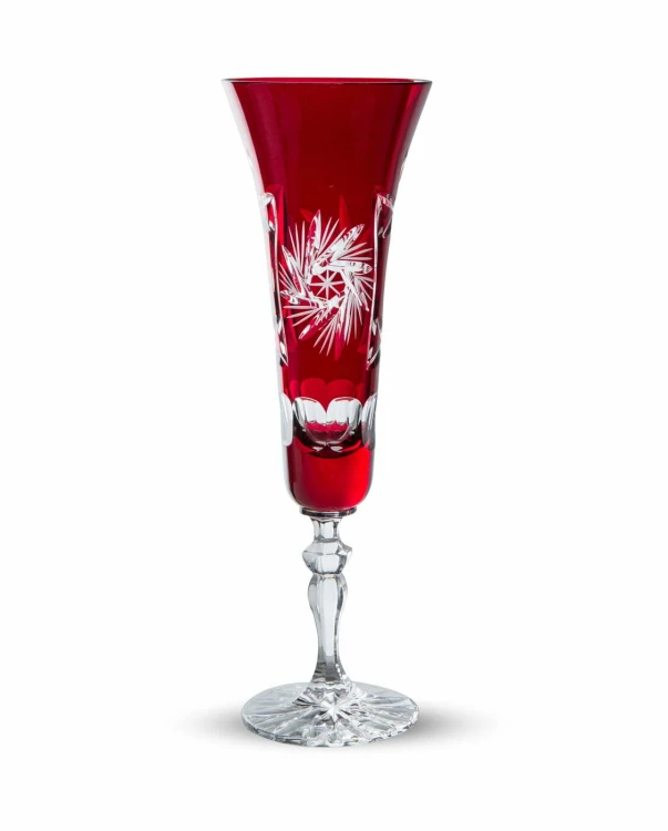 Kryształowe kieliszki do szampana 140ml Młynek Rubinowe MK71 6szt