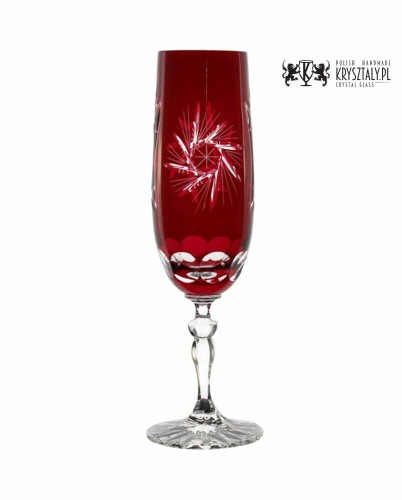 Kieliszki do szampana kryształowe 170ml Młynek Czerwony MK70 6szt