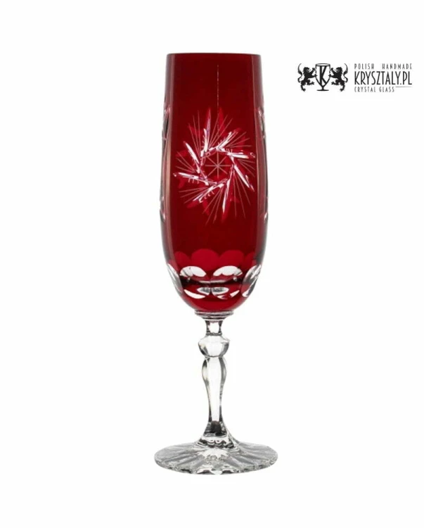 Kieliszki do szampana kryształowe 170ml Młynek Czerwony MK70 6szt