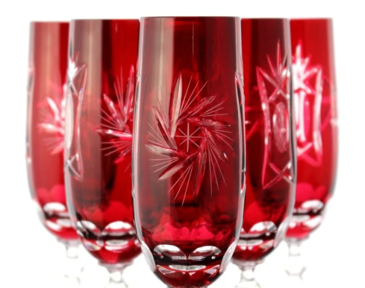 Kieliszki do szampana kryształowe 170ml Młynek Czerwony MK70 6szt