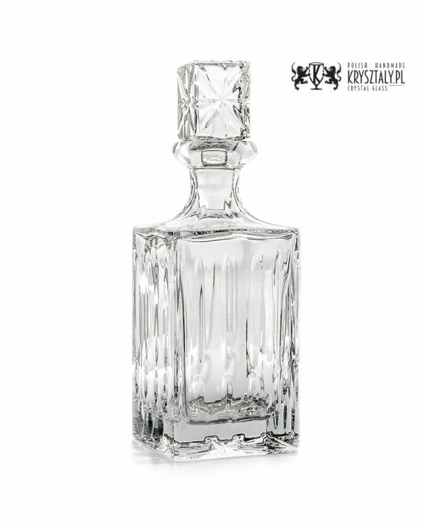 Zestaw do whisky: kryształowa karafka + kryształowe szklanki do whisky 6szt w opakowaniu prezentowym Simple SZ11