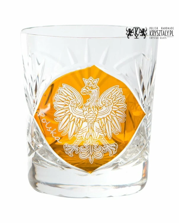 Szklanki kryształowe do whisky 260ml motyw Polska 6szt