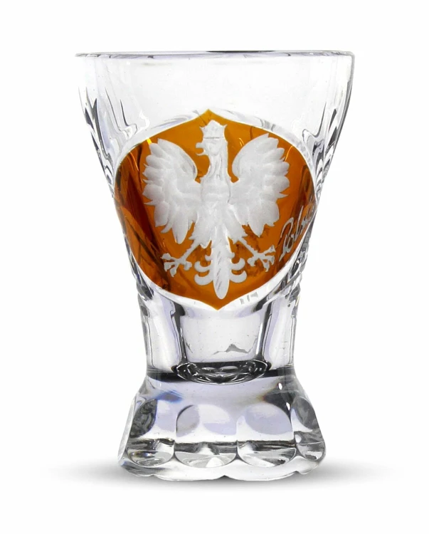 Kieliszki kryształowe do wódki 25ml motyw Polska 6szt