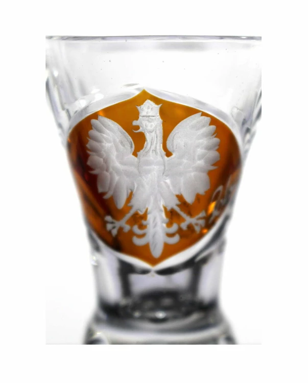 Kieliszki kryształowe do wódki 25ml motyw Polska 6szt