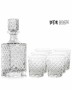 Zestaw do whisky: kryształowa karafka + kryształowe szklanki do whisky 6szt w opakowaniu prezentowym King KZ11