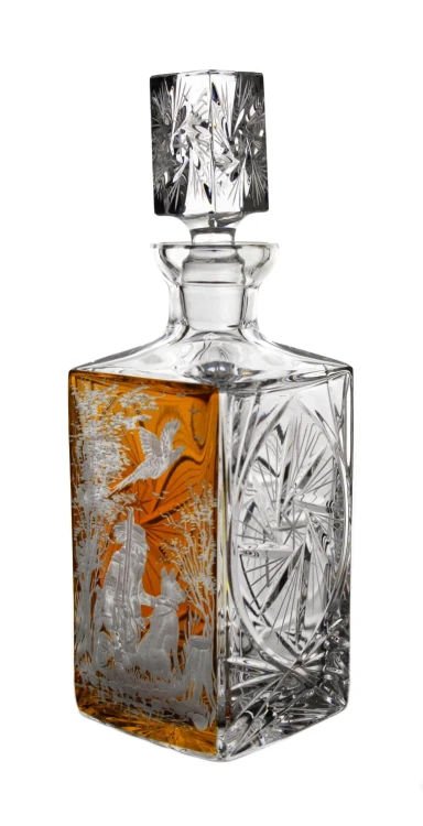 Kryształowa karafka myśliwska 750ml Młynek - prezent dla myśliwego