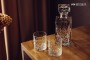 Zestaw do whisky: kryształowa karafka + kryształowe szklanki do whisky 4szt w opakowaniu prezentowym Elixir EZ11