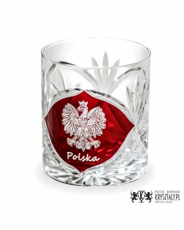 Kryształowa karafka i szklanki do whisky grawer POLSKA - 9601
