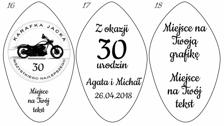 Kryształowa karafka do whisky z grawerem 750ml Młynek MK90 - prezent na 30 urodziny