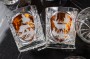Prezent dla myśliwego – kryształowe szklanki do whisky z motywem myśliwskim bursztynowe MK80 6szt