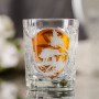 Prezent dla myśliwego – kryształowe szklanki do whisky z motywem myśliwskim bursztynowe MK80 6szt