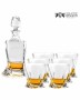 Zestaw do whisky: kryształowa karafka + kryształowe szklanki do whisky 6szt Crystalline Quadro