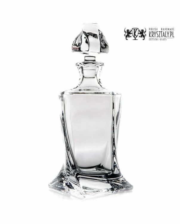 Zestaw do whisky: kryształowa karafka + kryształowe szklanki do whisky 6szt Crystalline Quadro