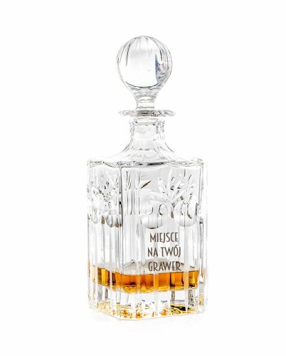 Kryształowa karafka do whisky 750ml z grawerem w opakowaniu prezentowym Palm