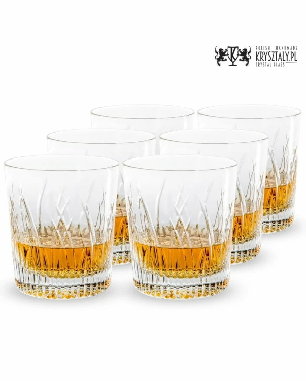 Kryształowe szklanki do whisky 260ml Drop DK80 6szt