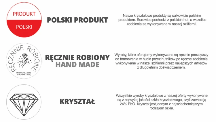 Kryształowe szklanki do whisky 260ml Drop DK80 6szt