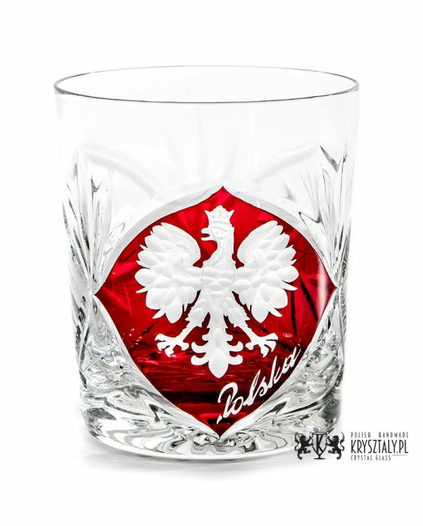 Szklanki do whisky kryształowe 260ml motyw Polska  6szt