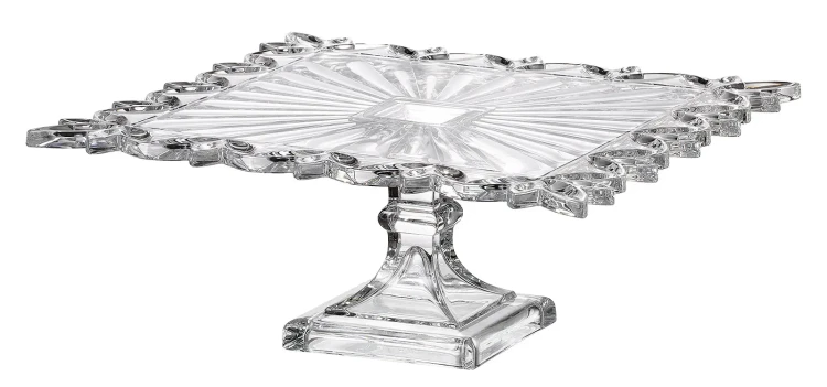Patera kryształowa Pierced na ciasto, owoce 32cm