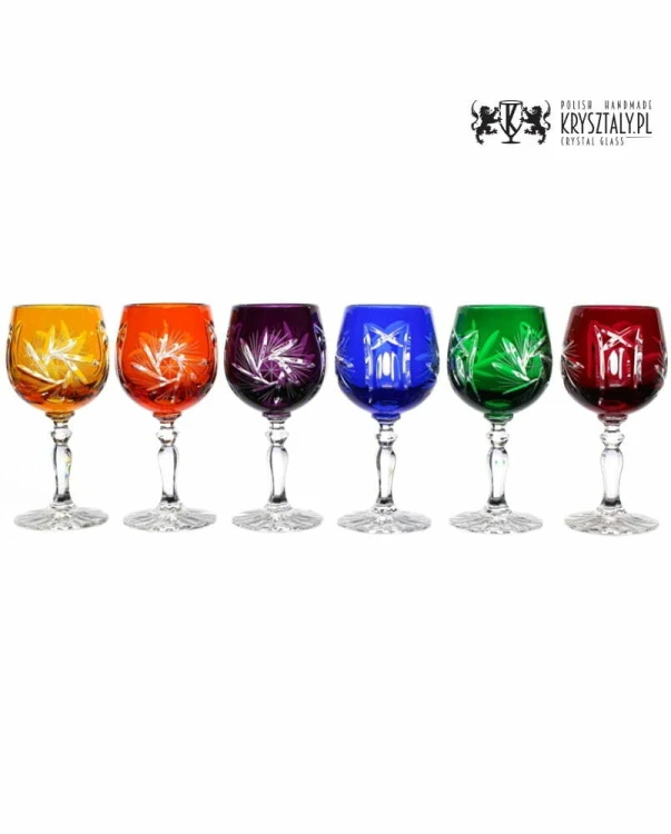 Kryształowe kieliszki do nalewek, likieru, wódki 60ml Młynek MK17 6szt - 6 kolorów