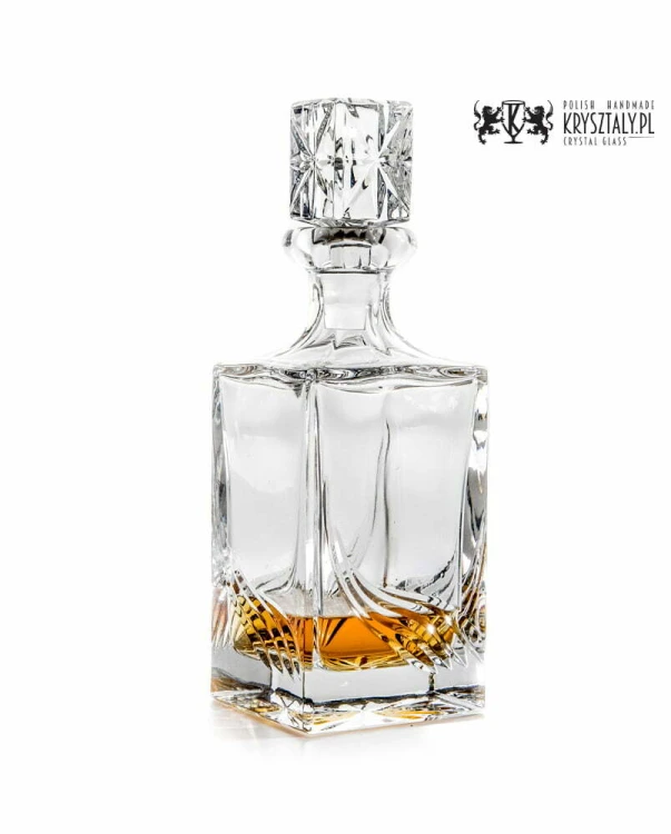 Zestaw do whisky: kryształowa karafka + kryształowe szklanki do whisky 6szt w opakowaniu prezentowym Wind WZ11