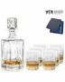 Zestaw do whisky: kryształowa karafka + kryształowe szklanki do whisky 6szt w opakowaniu prezentowym Nature NZ11