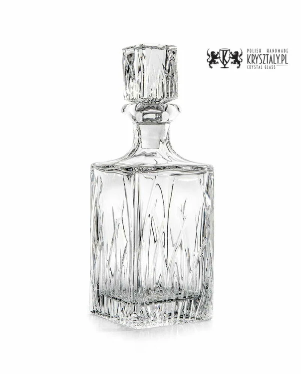 Zestaw do whisky: kryształowa karafka + kryształowe szklanki do whisky 6szt w opakowaniu prezentowym Trawa TZ11