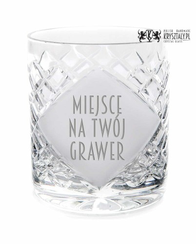 Kryształowe szklanki do whisky z grawerem 260ml King KK80E 2szt