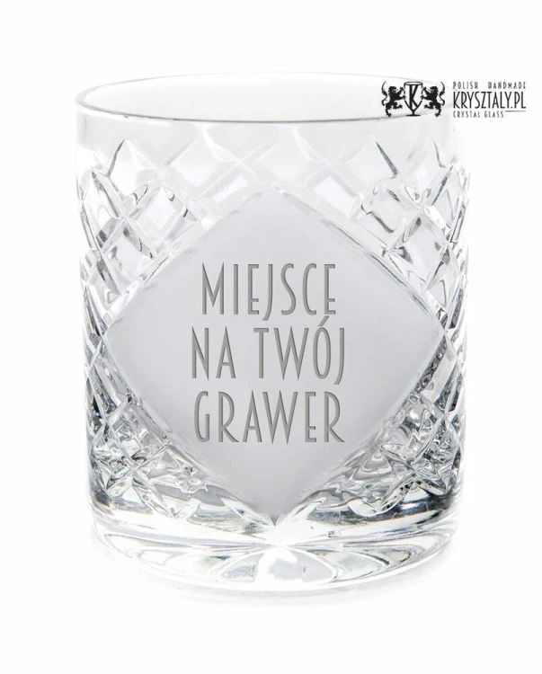 Kryształowe szklanki do whisky z grawerem 260ml King KK80E 2szt