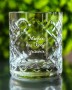 Kryształowe szklanki do whisky z grawerem 260ml King KK80E 2szt + opakowanie ozdobne z eko skóry