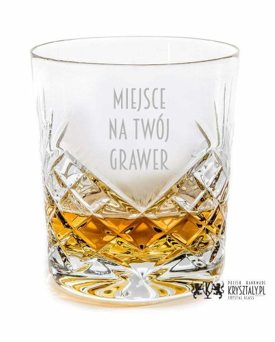 Kryształowe szklanki do whisky z grawerem 260ml Classico CK80E 2szt