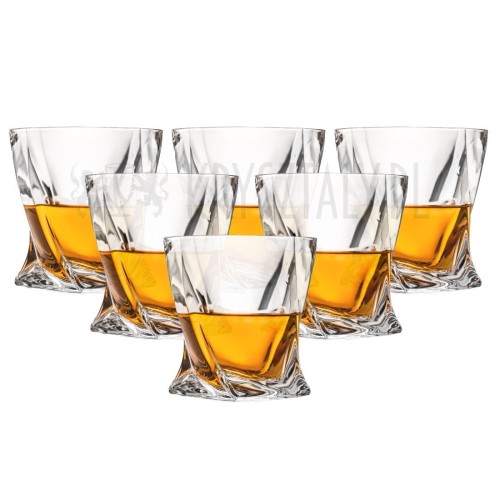 Kryształowe szklanki do whisky 340ml Bohemia Quadro 6szt