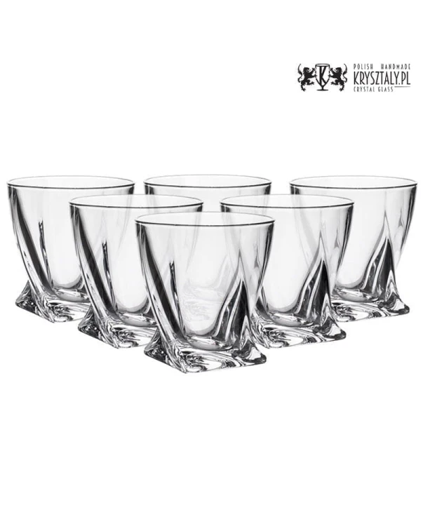 Kryształowe szklanki do whisky 340ml Bohemia Quadro 6szt