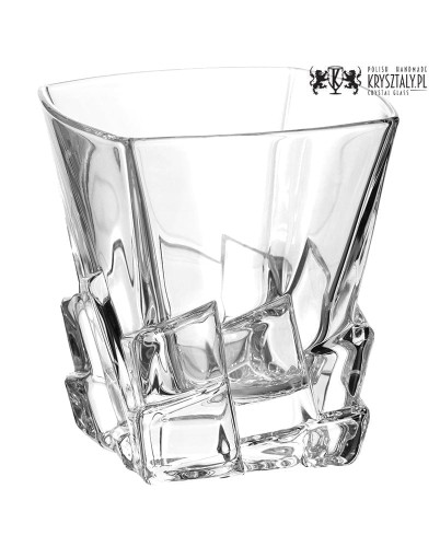 Kryształowe szklanki do whisky 310ml Crack 6szt