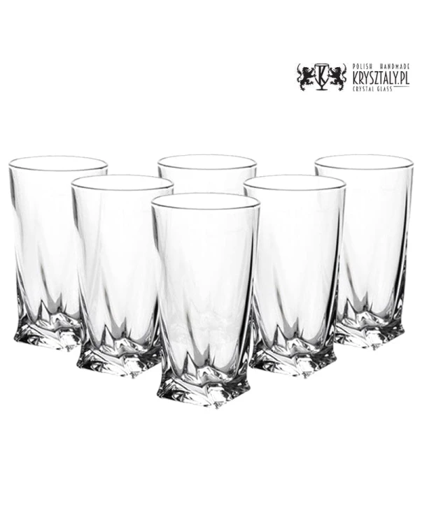 Szklanki kryształowe 340ml CRYSTALLINE  QUADRO 6szt