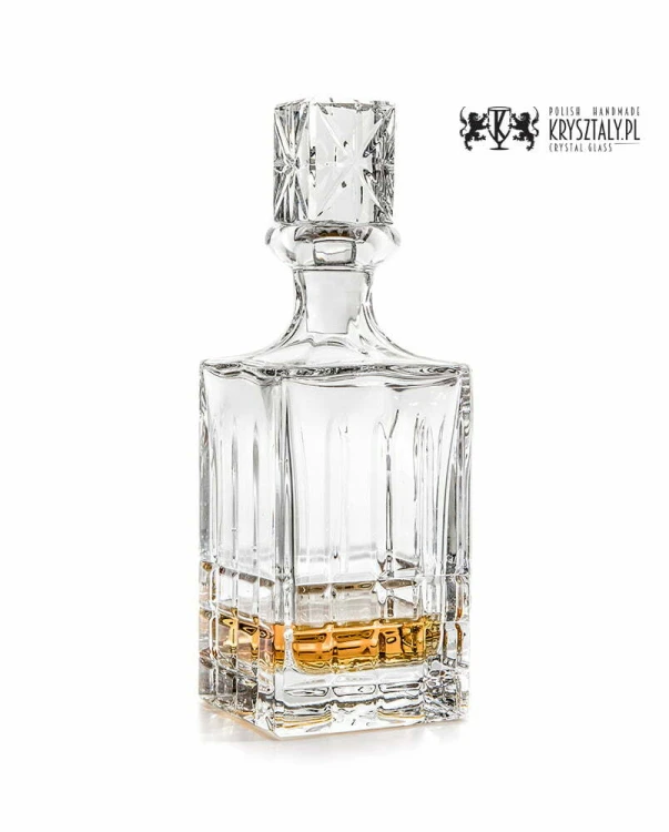 Zestaw do whisky: kryształowa karafka + kryształowe szklanki do whisky 6szt Glory GZ10