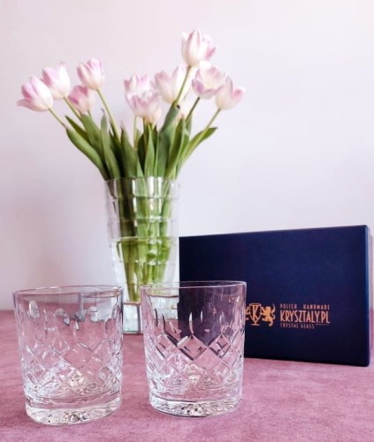 Kryształowe szklanki do whisky 260ml Elixir EK80 2szt w opakowaniu prezentowym- prezent na ślub