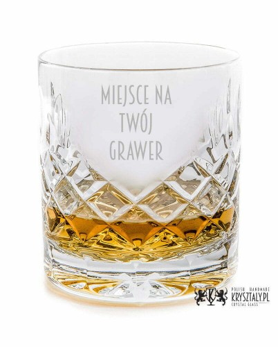 Kryształowe szklanki do whisky z grawerem 260ml Elixir EK80E 2szt podziękowanie dla świadków