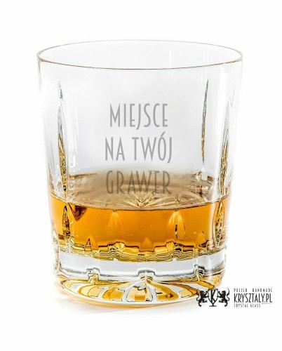 Kryształowe szklanki do whisky z grawerem 260ml Simple SK80E 2szt prezent na ślub