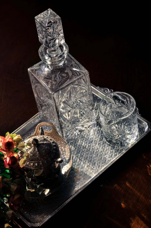 Zestaw do whisky: kryształowa karafka + kryształowe szklanki do whisky 6szt w opakowaniu prezentowym Młynek MZ11 podziękowanie dla Świadków