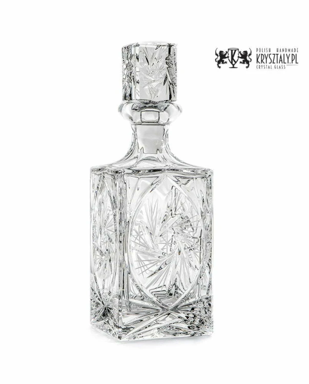 Prezent na ślub: kryształowa karafka + kryształowe szklanki do whisky 2szt w opakowaniu prezentowym Młynek MZ23
