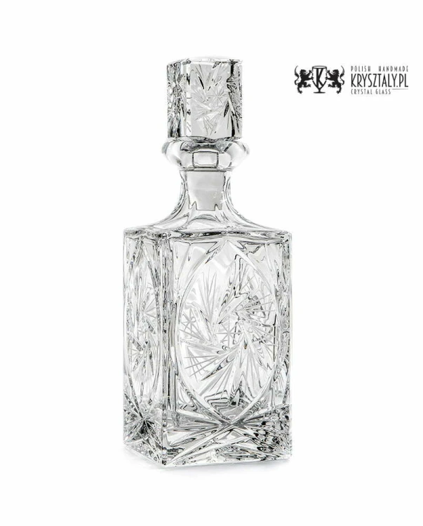 Zestaw do whisky: kryształowa karafka + kryształowe szklanki do whisky 6szt w opakowaniu prezentowym Młynek MZ11