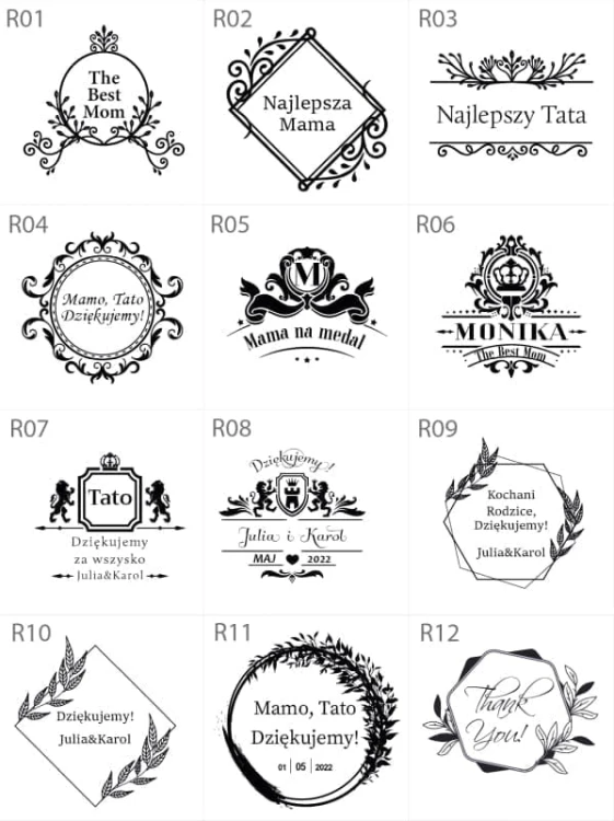 Kryształowe kieliszki do koniaku z grawerem 250ml Młynek MK51E 6szt
