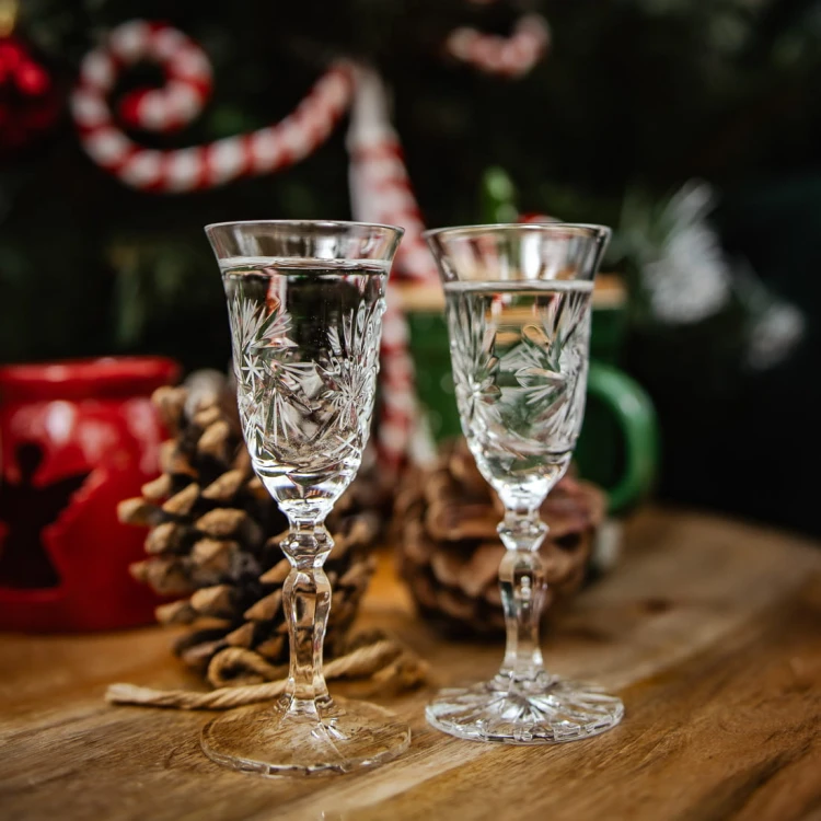 Kryształowe kieliszki do nalewek, likieru, wódki 45ml Młynek MK10 2szt