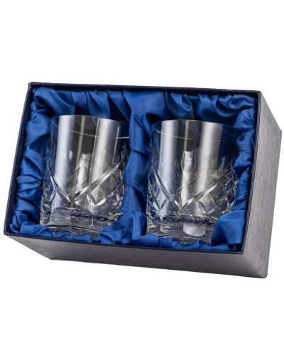 Kryształowe szklanki do whisky z grawerem 260ml Elixir EK80E 2szt w pudełku prezentowym