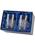 Kryształowe szklanki do whisky 260ml French FK80 2szt w pudełku prezentowym z eko-skóry