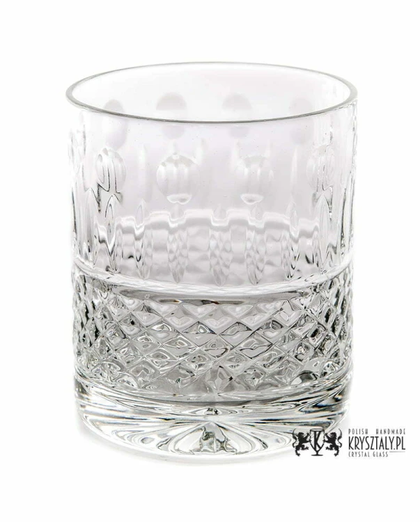 Kryształowe szklanki do whisky 260ml French FK80 2szt w pudełku prezentowym z eko-skóry