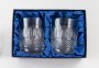 Kryształowe szklanki do whisky 260ml French FK80 2szt w pudełku prezentowym z eko-skóry