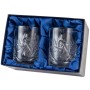 Kryształowe szklanki do whisky z grawerem 300ml Młynek MK80 2szt + opakowanie ozdobne z eko skóry