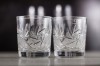 Kryształowe szklanki do whisky z grawerem 300ml Młynek MK80 2szt + opakowanie ozdobne z eko skóry